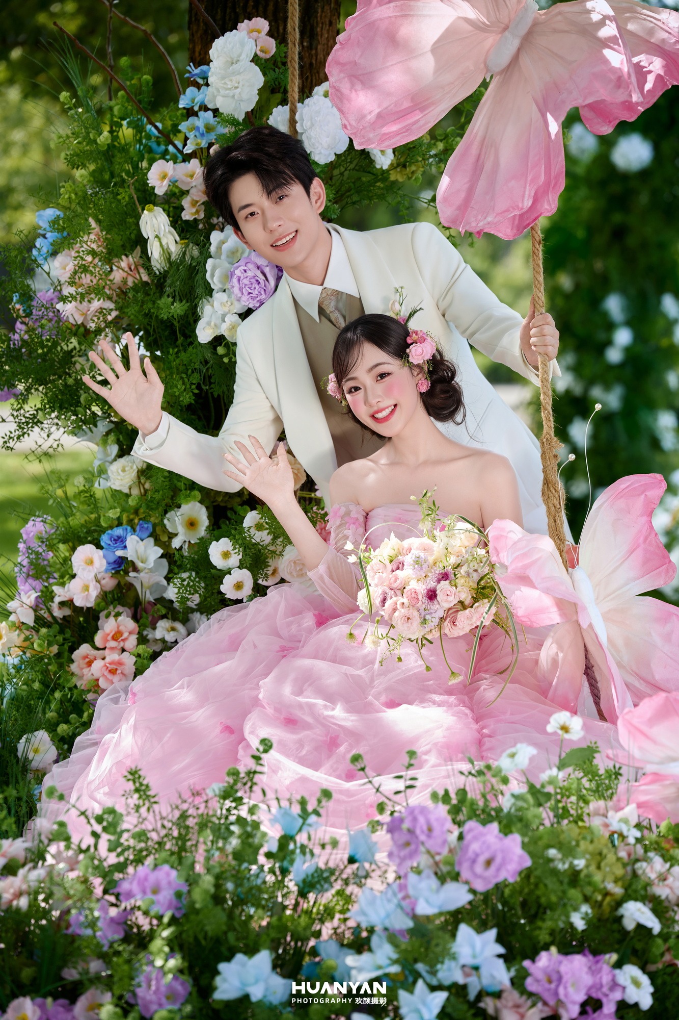 帽檐藏花